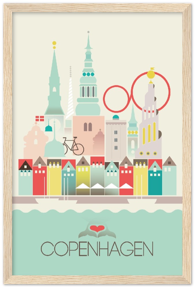 Copenhagen Premium Matte Paper Wooden Framed Poster