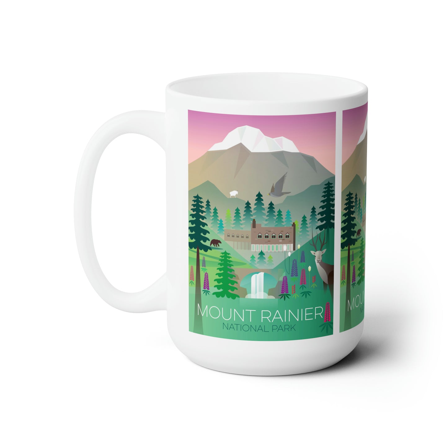 Mount Rainier Ceramic Mug 11oz or 15oz