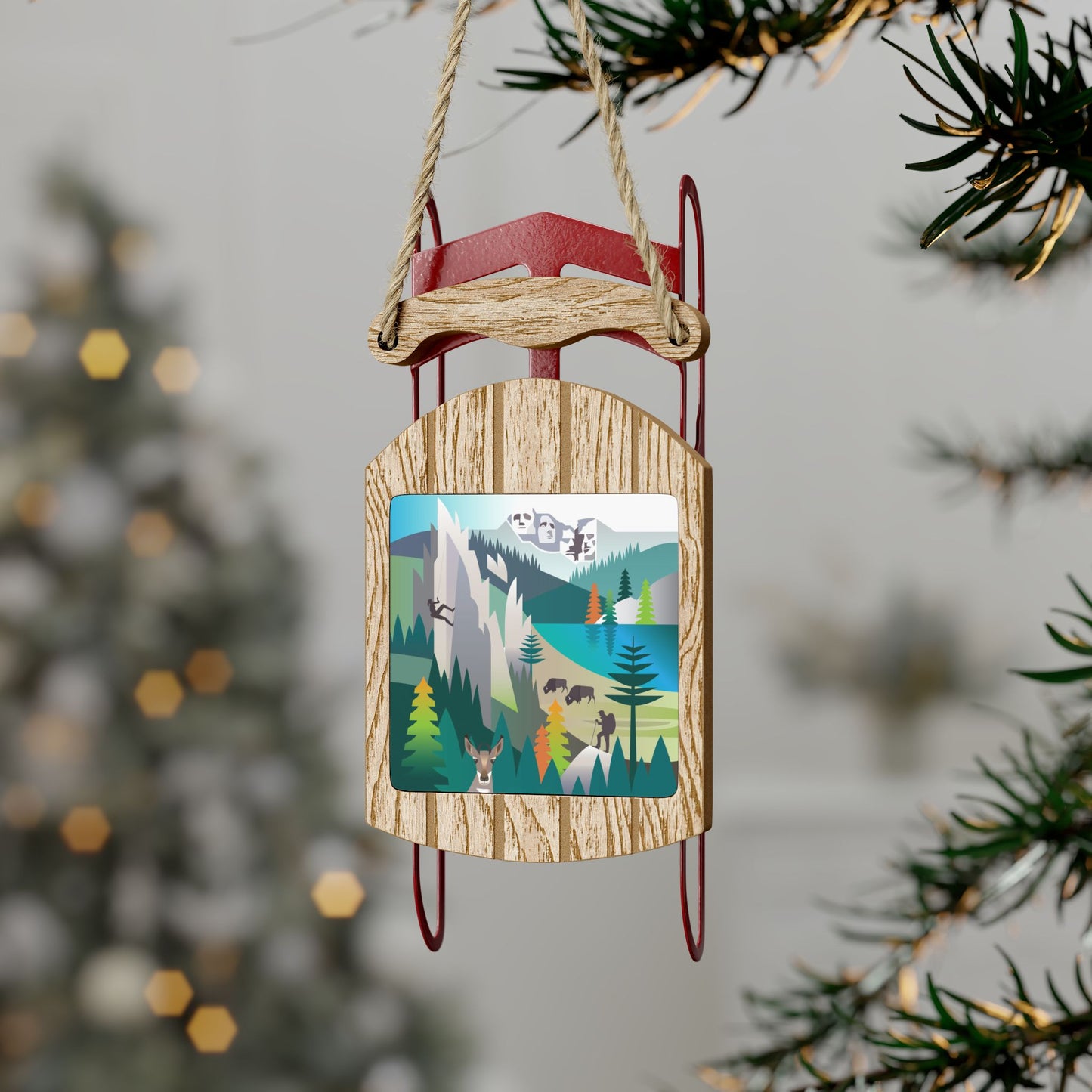 The Black Hills Sled Ornament