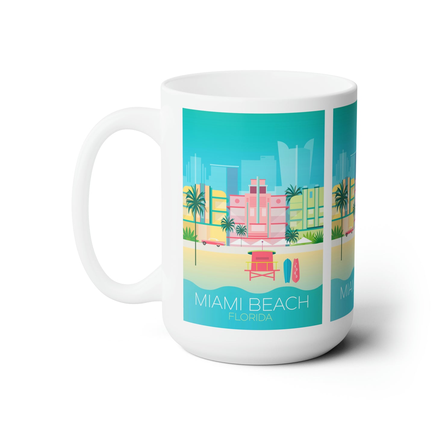 Miami Beach Ceramic Mug 11oz or 15oz