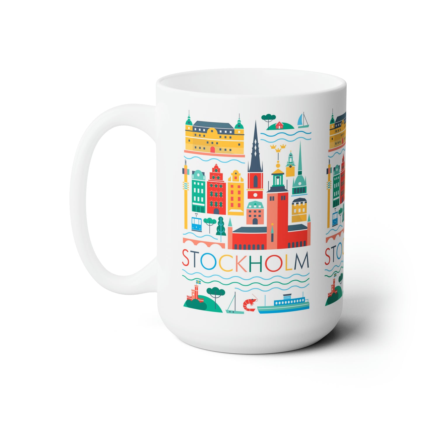 Stockholm Scandi Ceramic Mug 11oz or 15oz