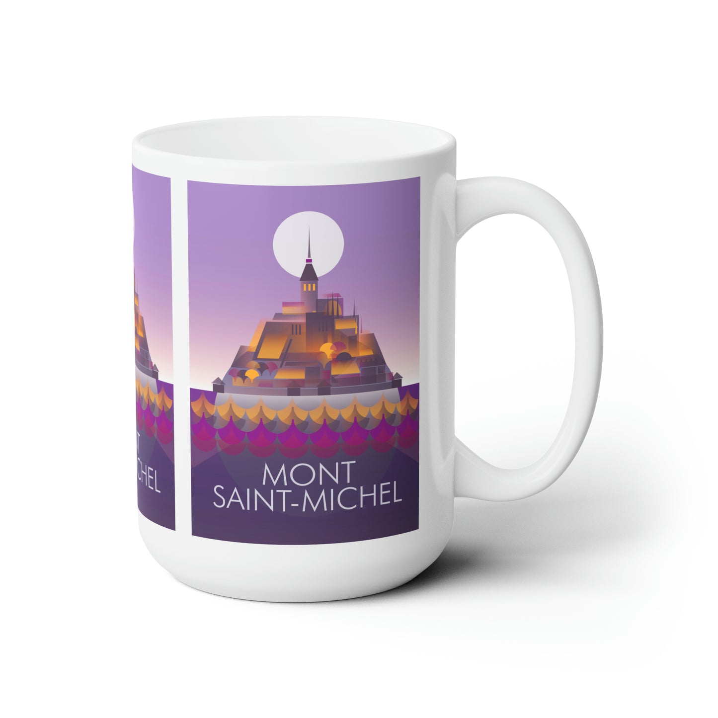 Mug en céramique du Mont Saint-Michel 11oz ou 15oz 