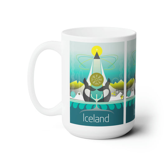 Tasse en céramique d’Islande 11oz ou 15oz