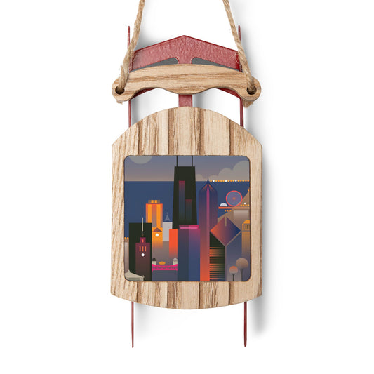 Chicago Sled Ornament