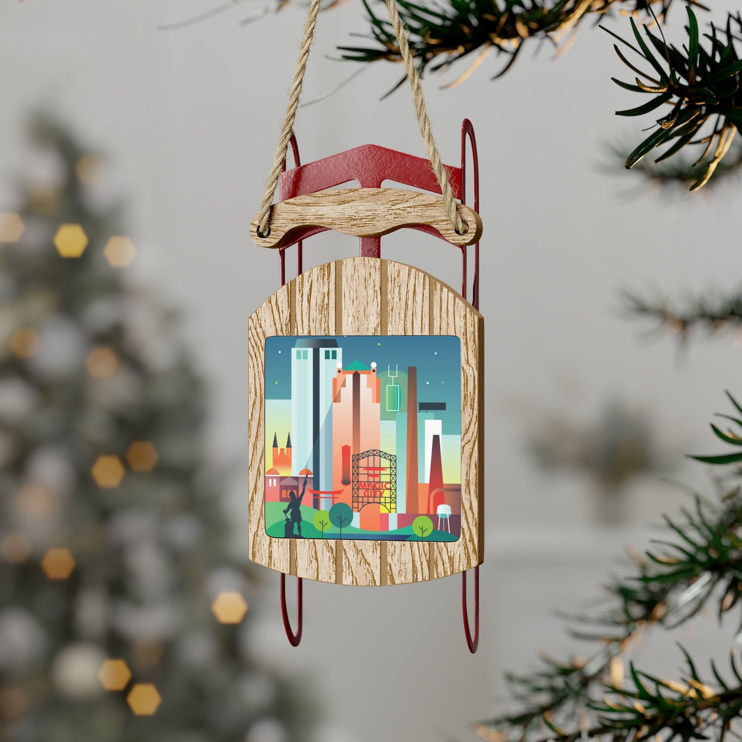 Birmingham, Alabama Sled Ornament