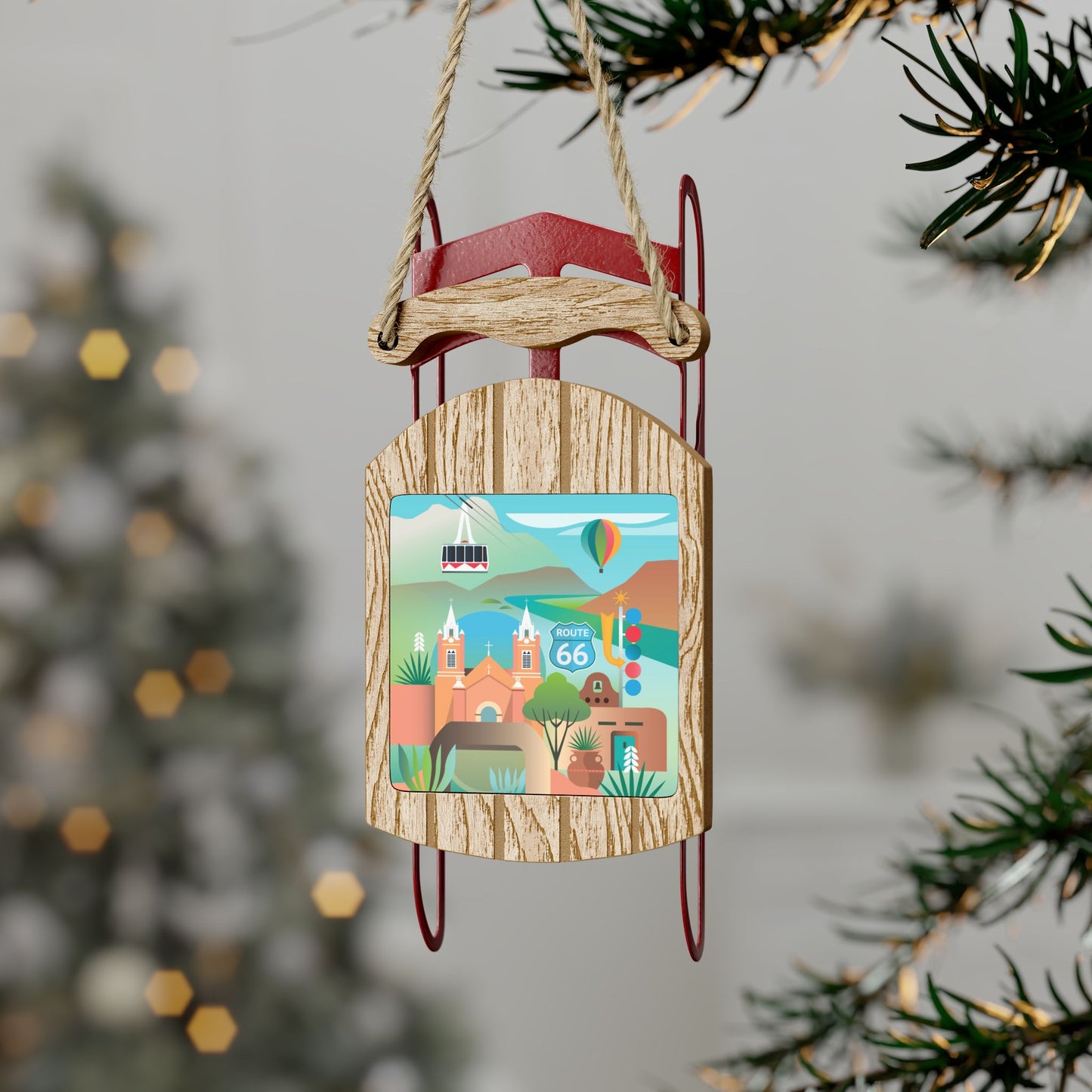 New Mexico Sled Ornament