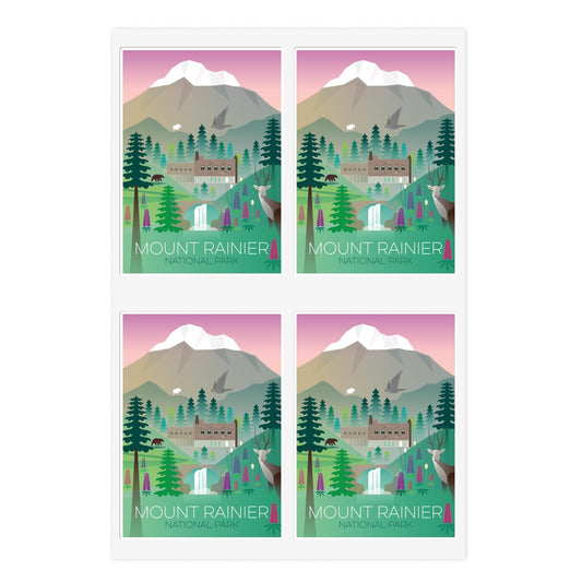 Mount Rainier National Park Sticker Sheet