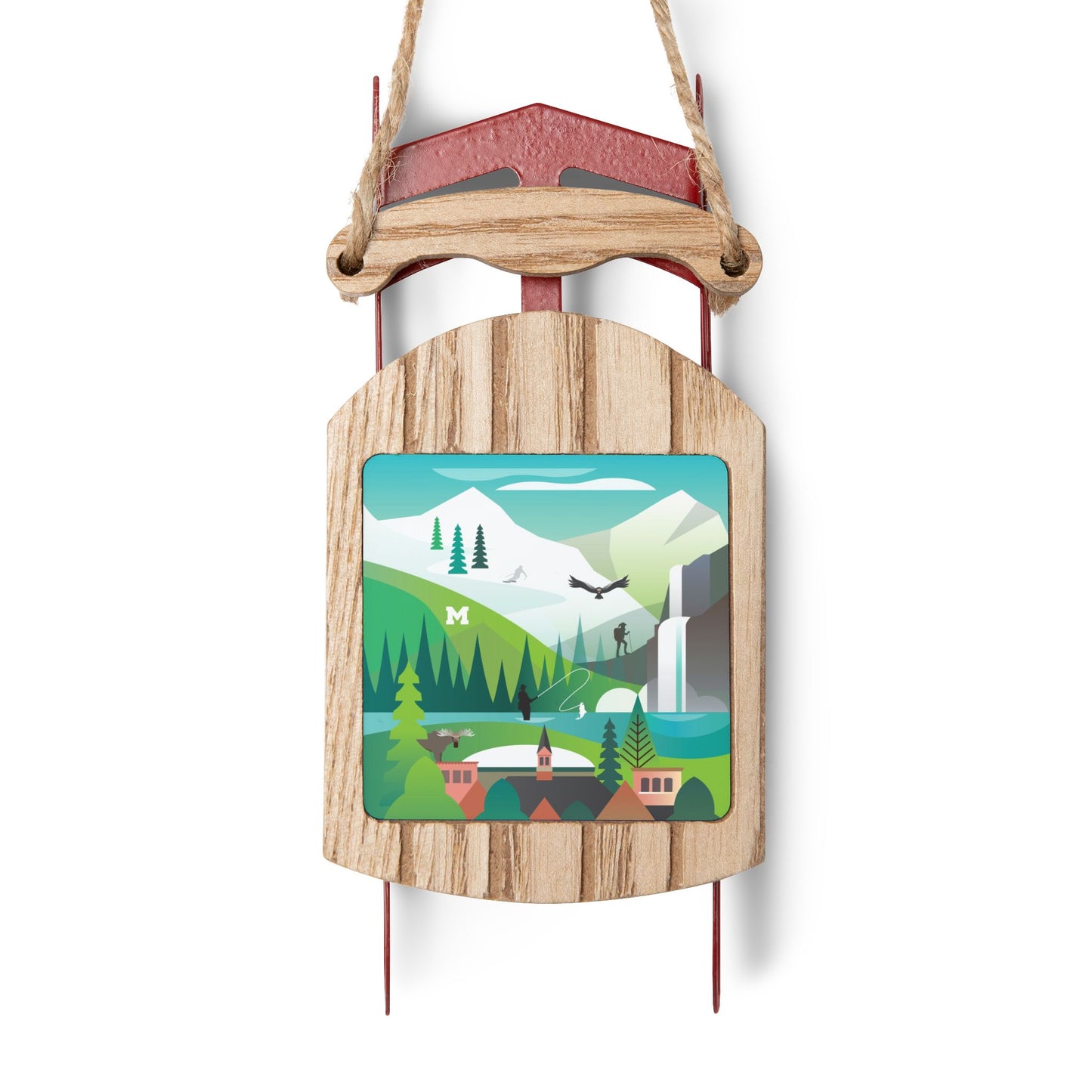 Bozeman Sled Ornament