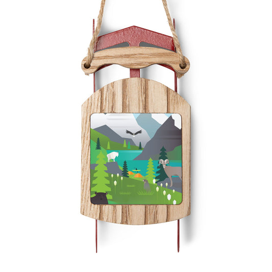 Glacier National Park Sled Ornament