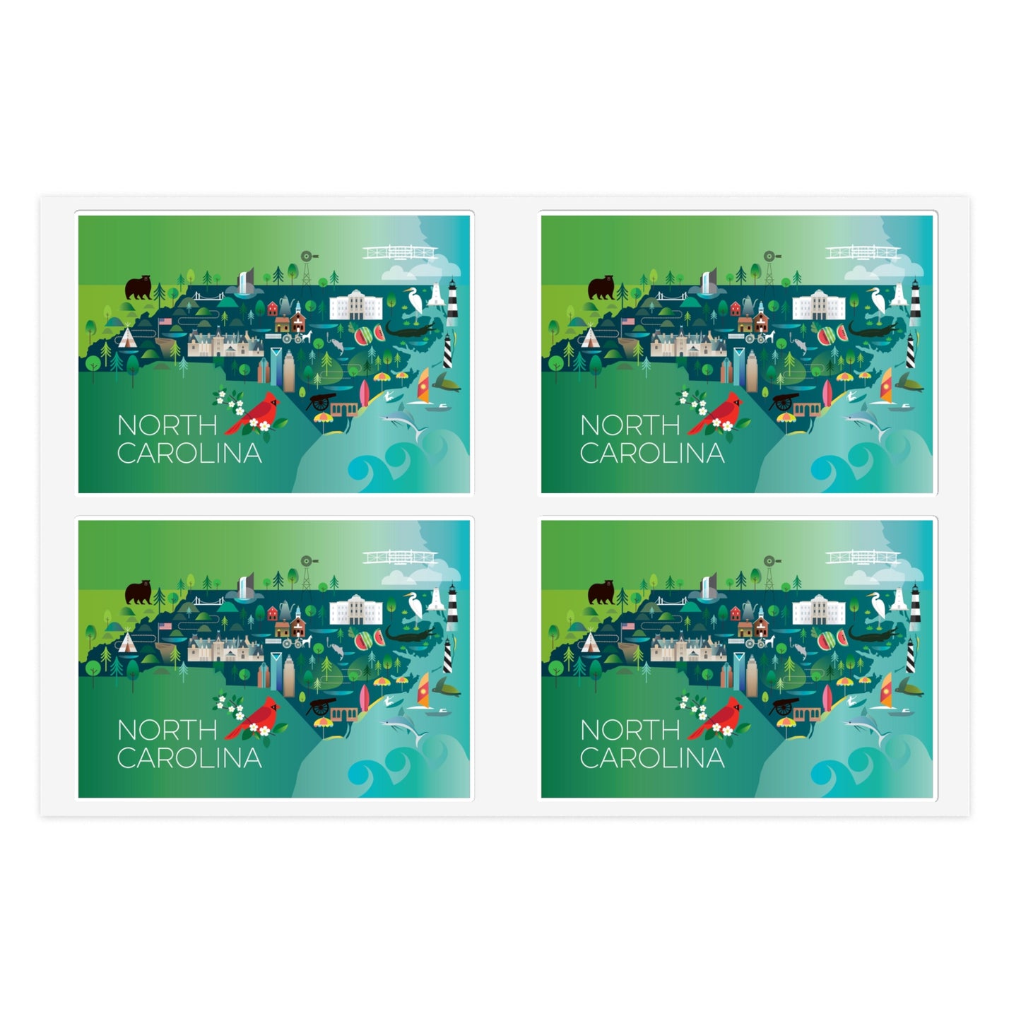 North Carolina Sticker Sheet