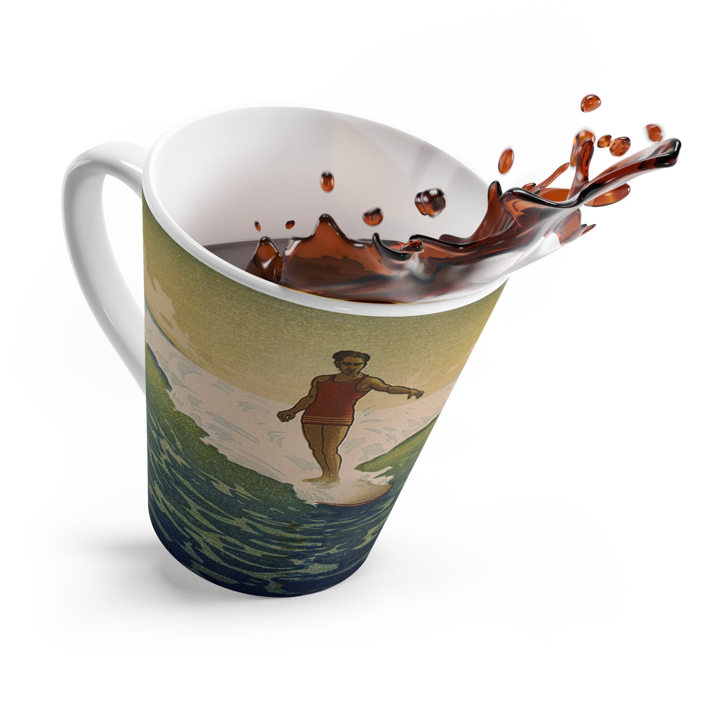 Tasse Latte Surfeur Vintage