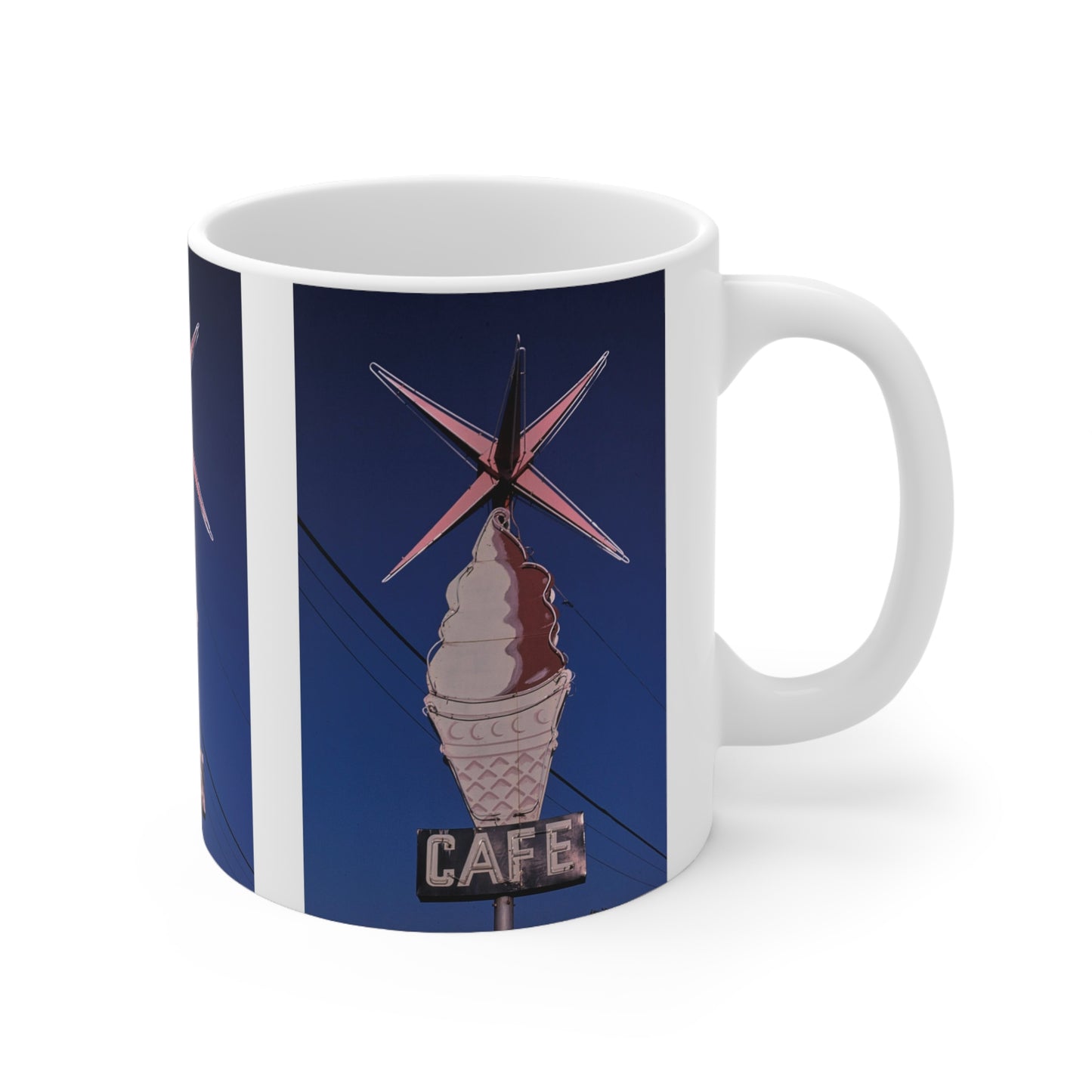 ROADSIDE MUGS - Ice Cream Cafe Ceramic Mug 11oz