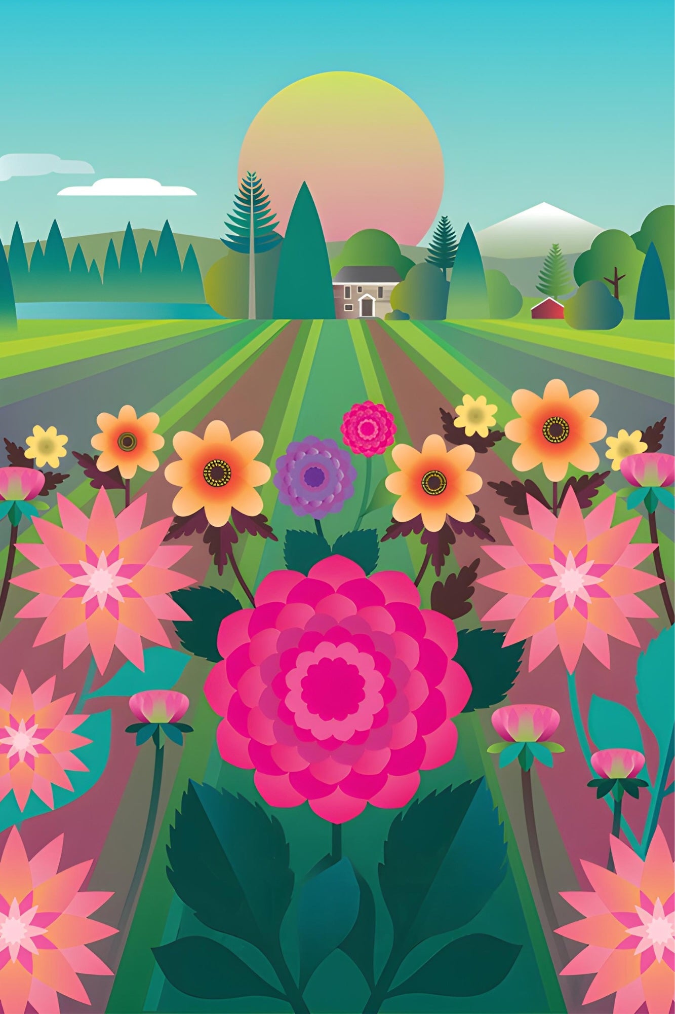 Dahlia Delight Print