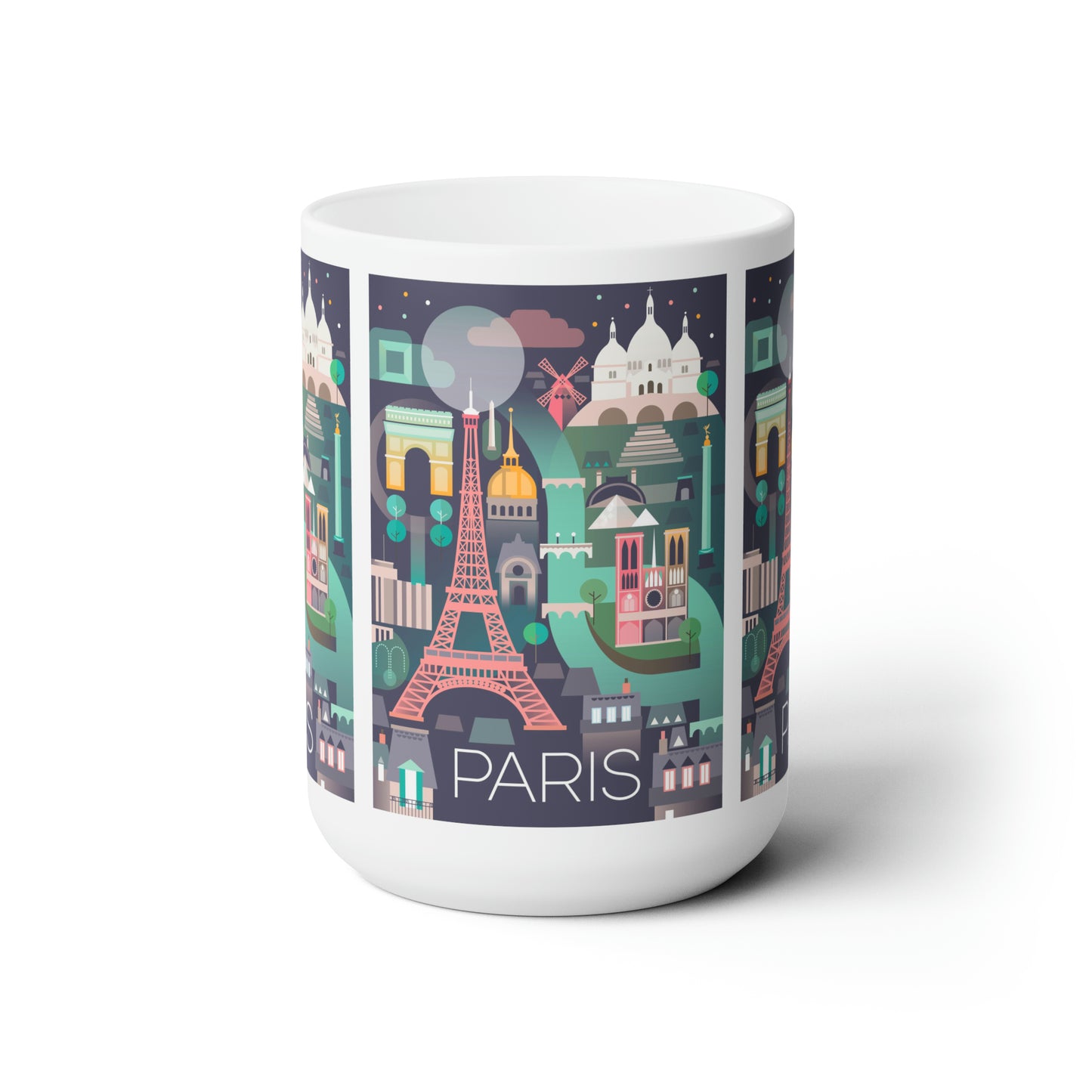 Tasse en céramique Paris 11oz ou 15oz 