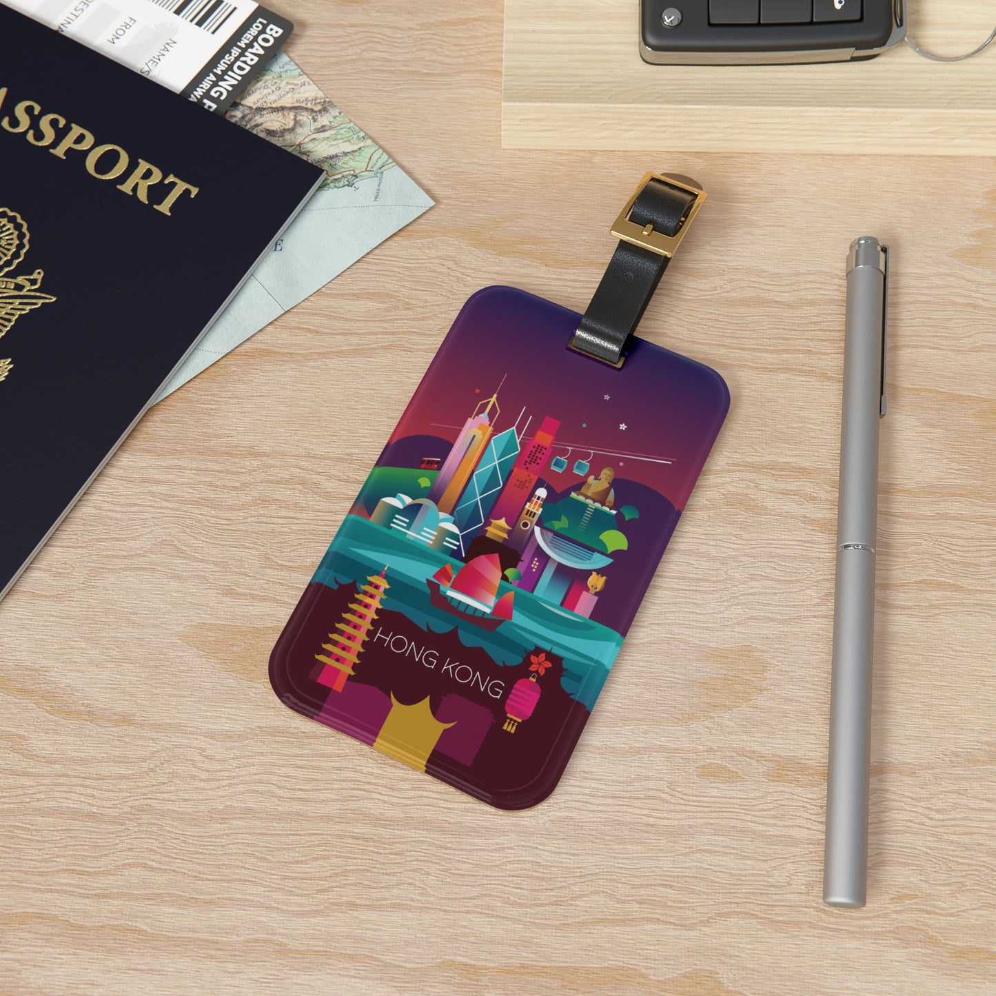 Hong Kong Luggage Tag