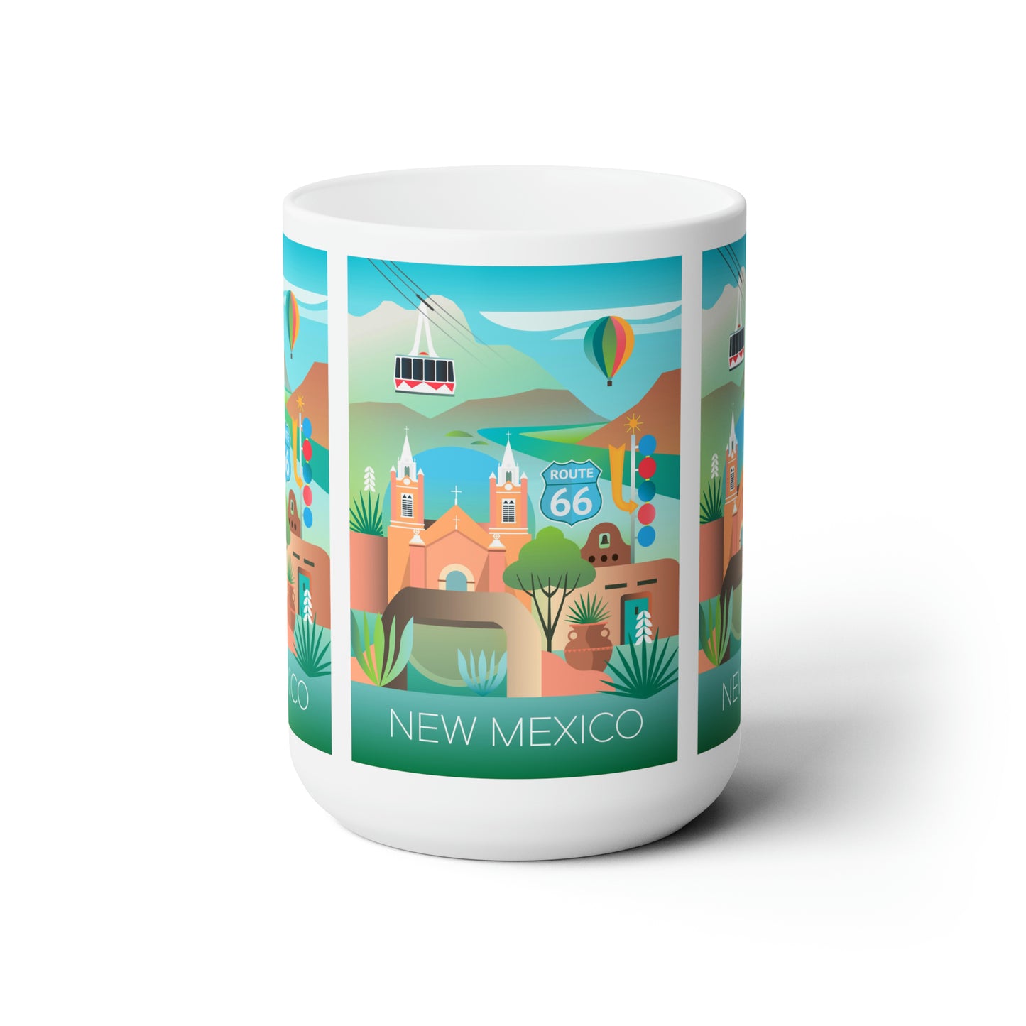 Tasse en céramique du Nouveau-Mexique 11oz ou 15oz 