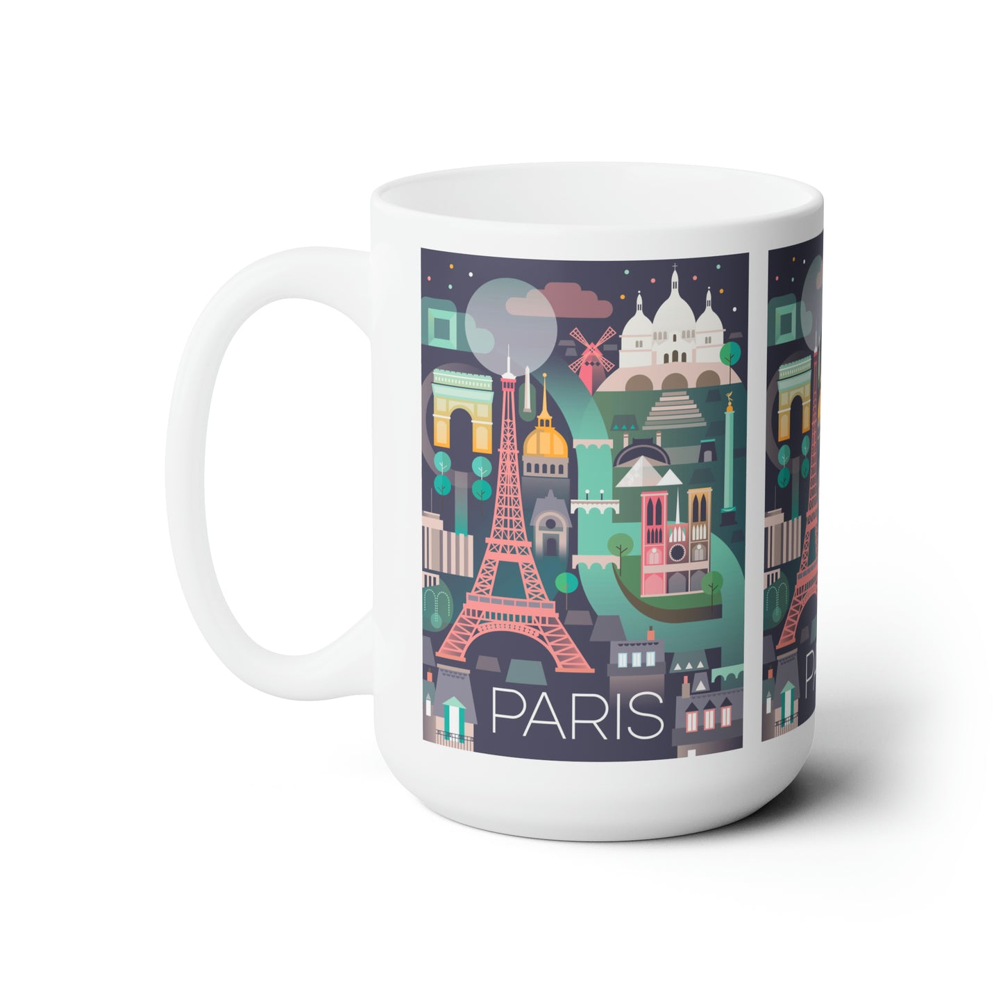 Tasse en céramique Paris 11oz ou 15oz 