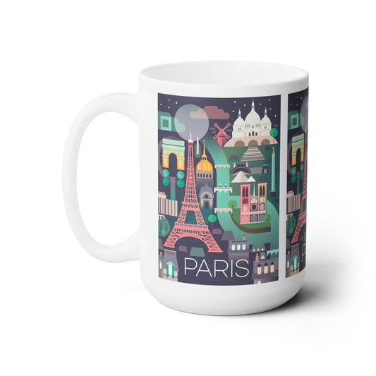 Tasse en céramique Paris 11oz ou 15oz 