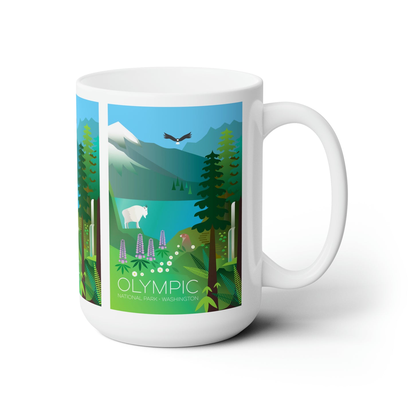 Tasse en céramique du parc national olympique 11oz ou 15oz 