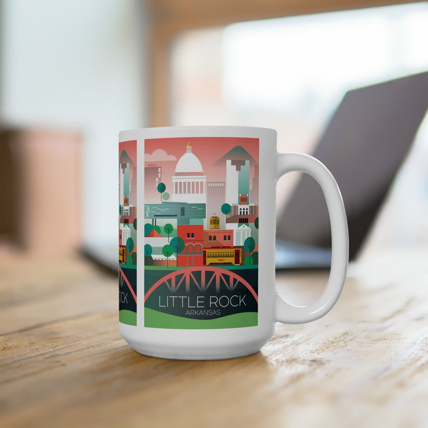 Little Rock, Arkansas Tasse en céramique 11oz ou 15oz