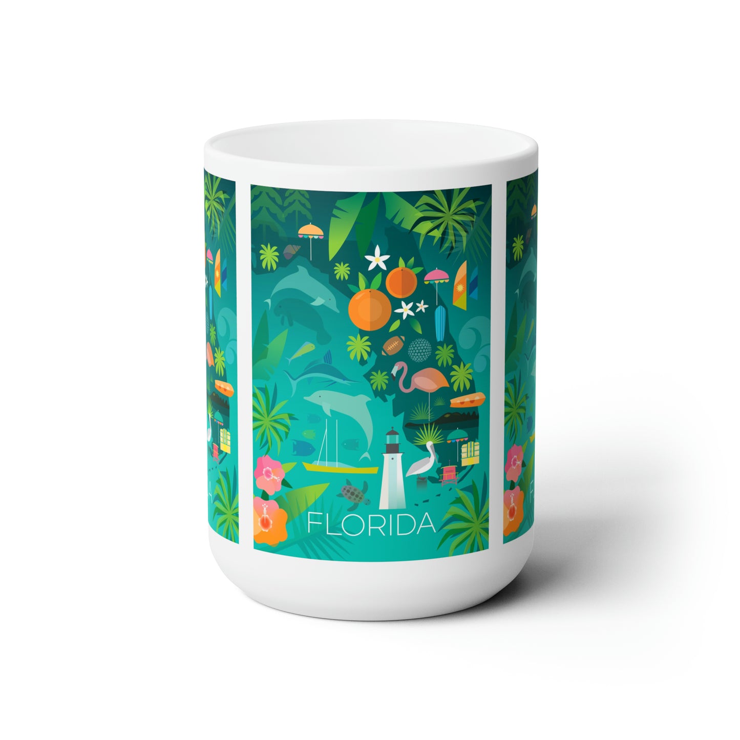 Tasse en céramique de Floride 11oz ou 15oz 