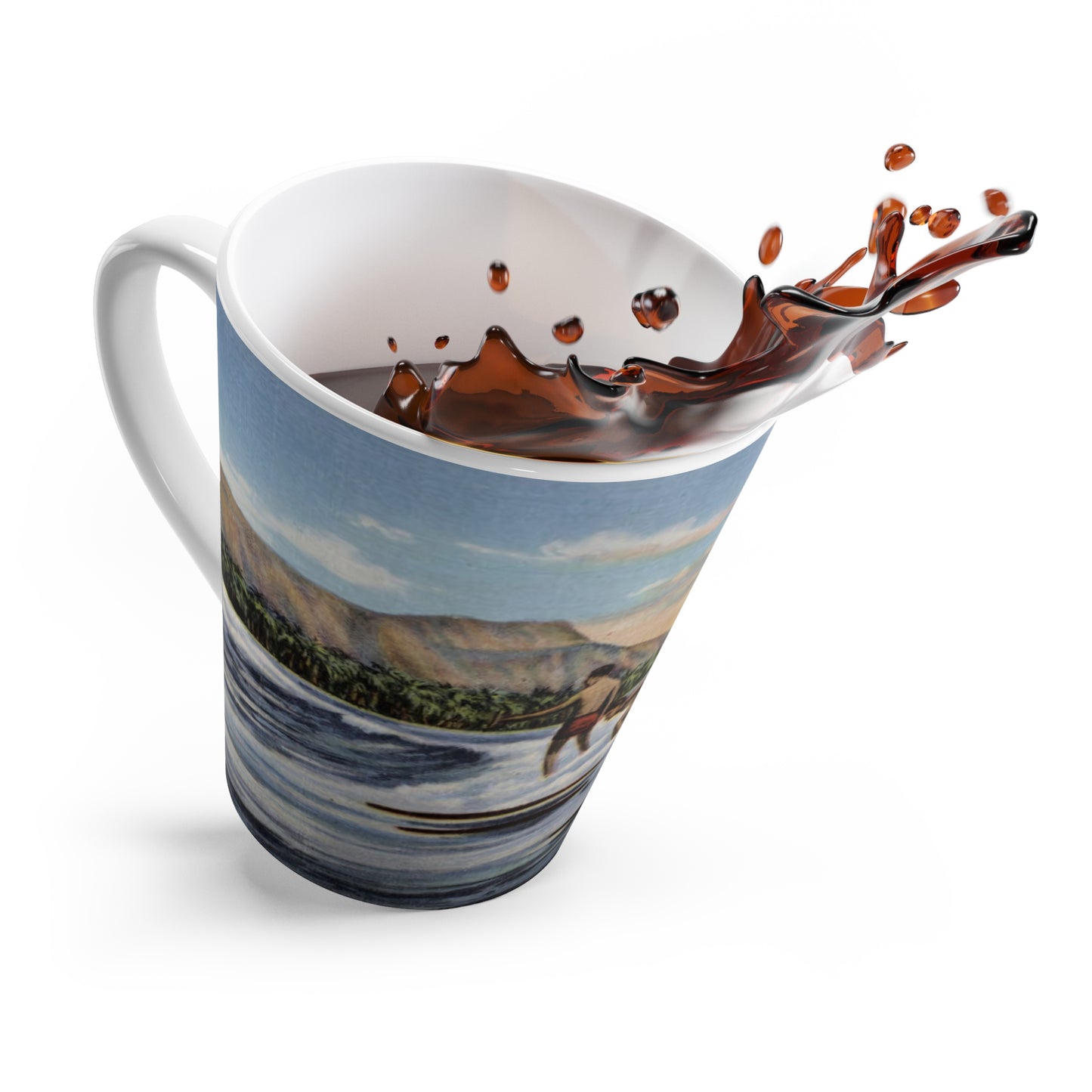 Tasse Latte Surfeurs Vintage