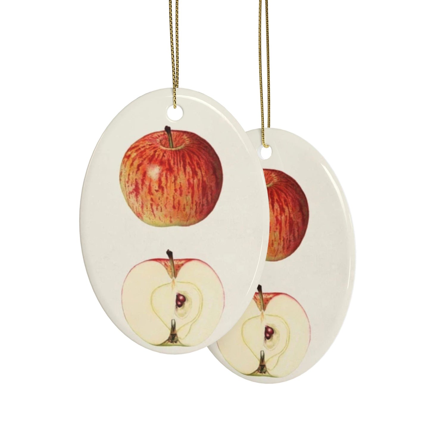 Apple Botanical Ceramic Ornament