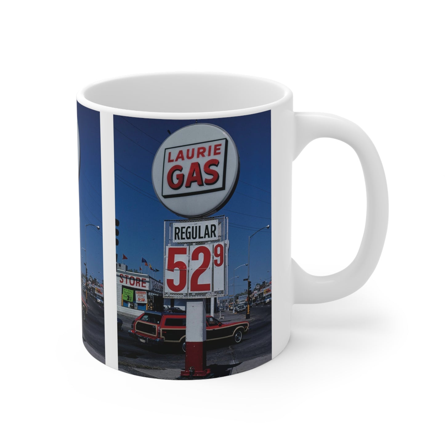 ROADSIDE MUGS - Laurie Gas Ceramic Mug 11oz