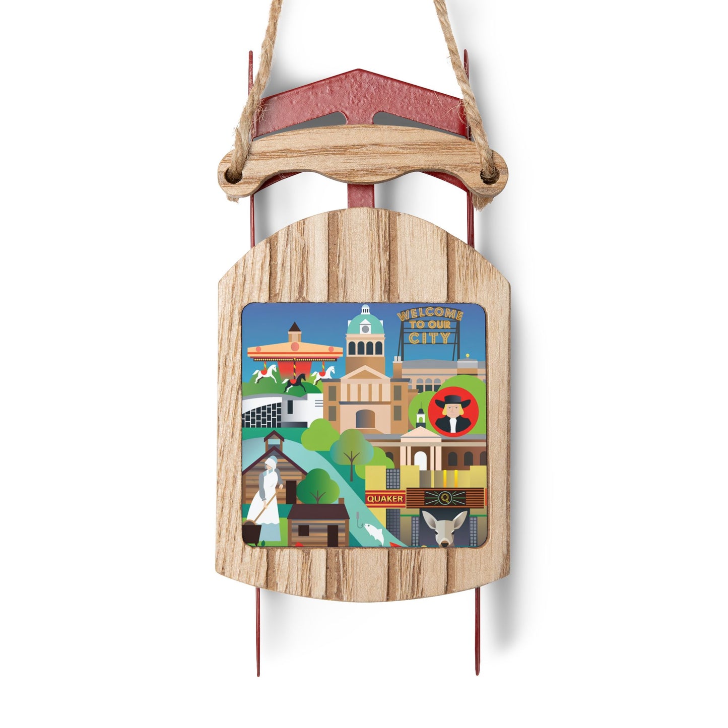 New Philadelphia, Ohio Sled Ornament