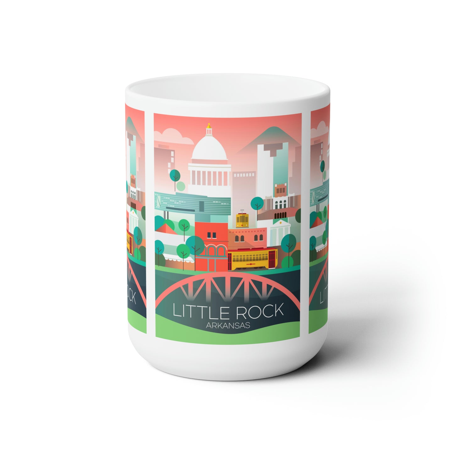 Little Rock, Arkansas Tasse en céramique 11oz ou 15oz