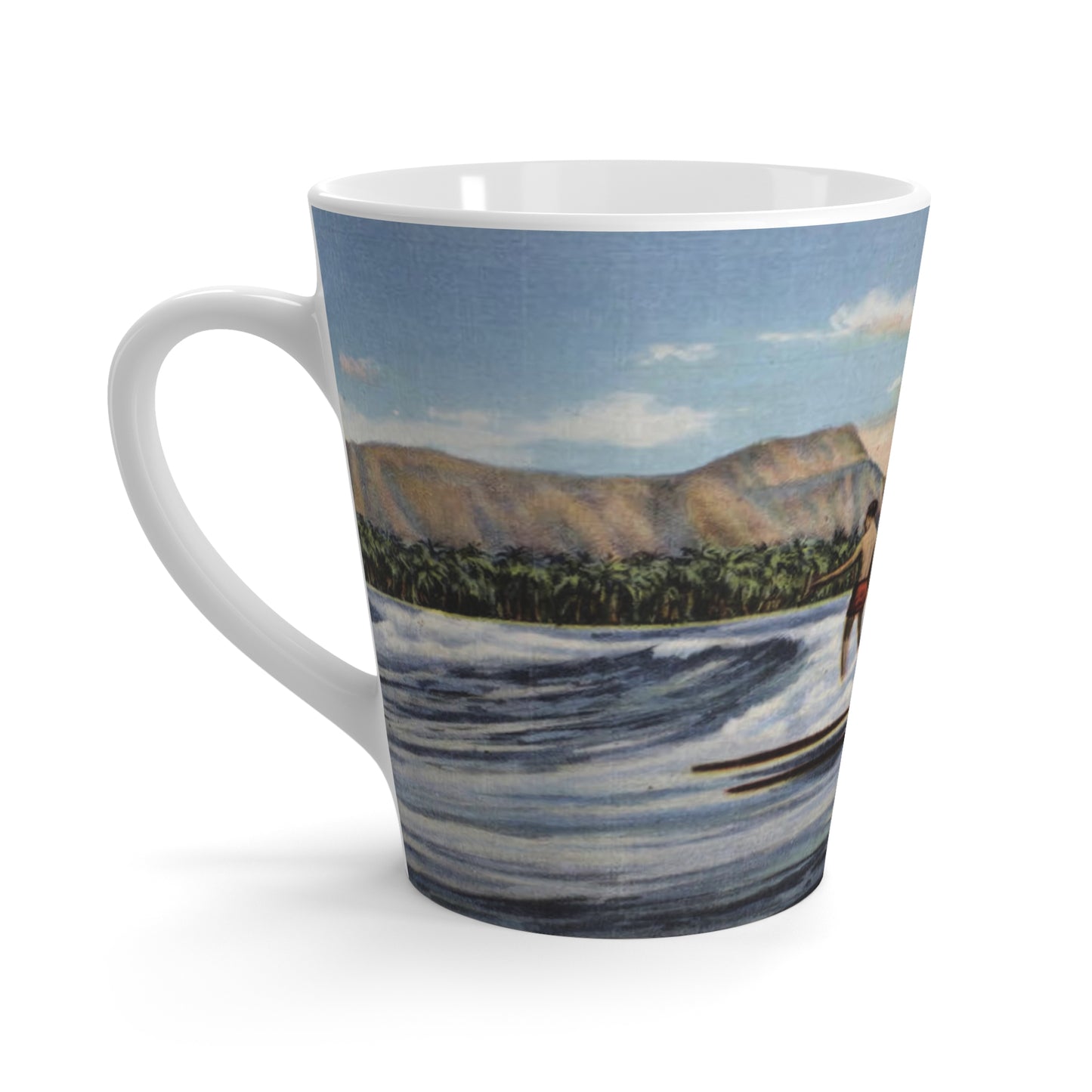 Vintage Surfer Latte Tasse