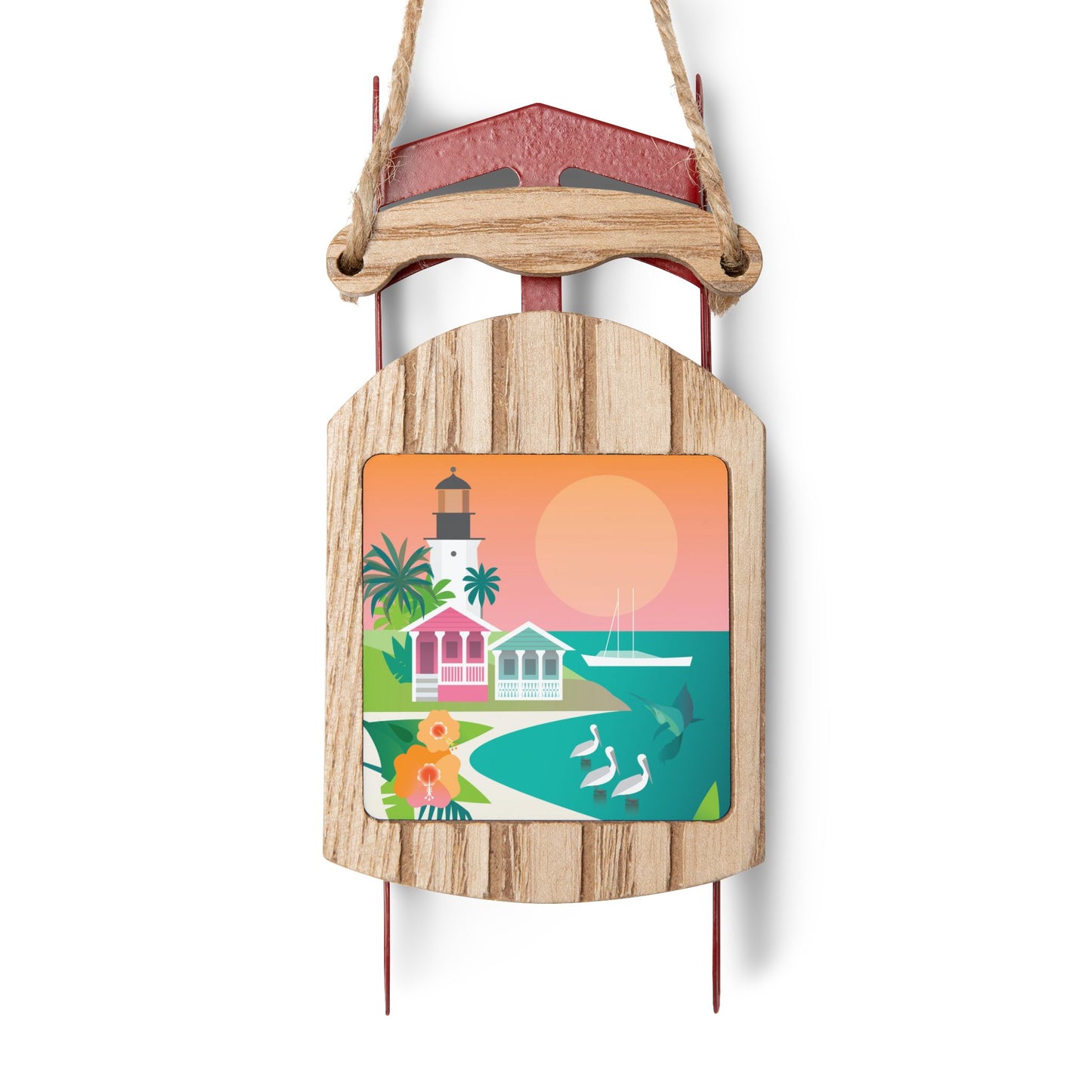 Key West Sled Ornament