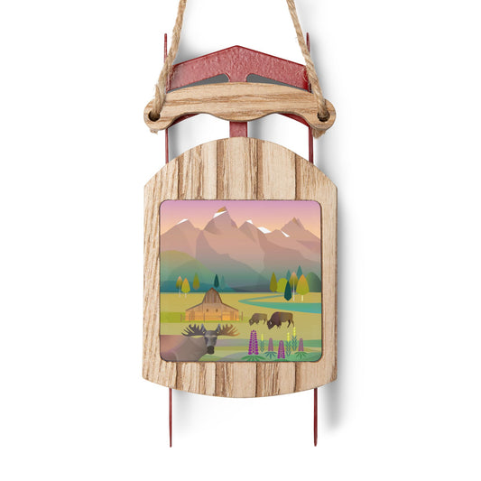 Grand Teton National Park Sled Ornament