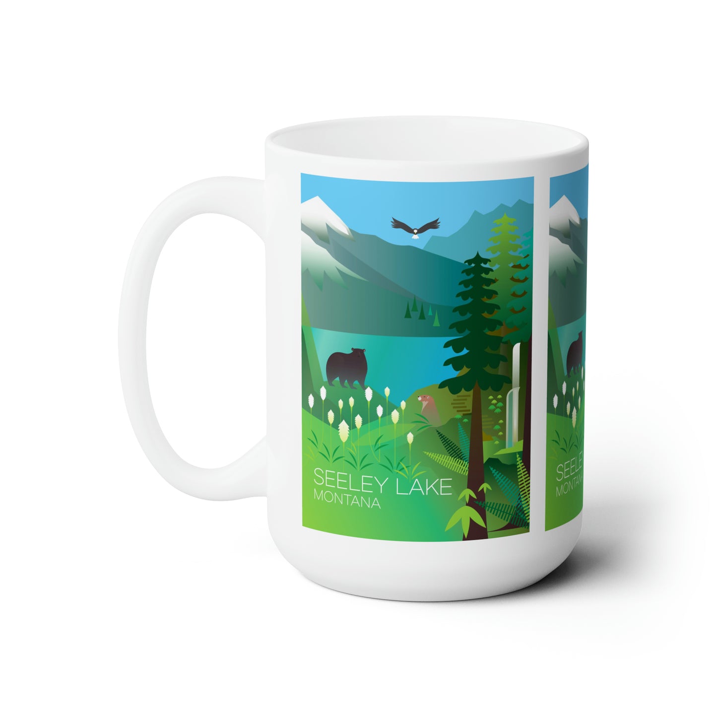 Seeley Lake Ceramic Mug 11oz or 15oz