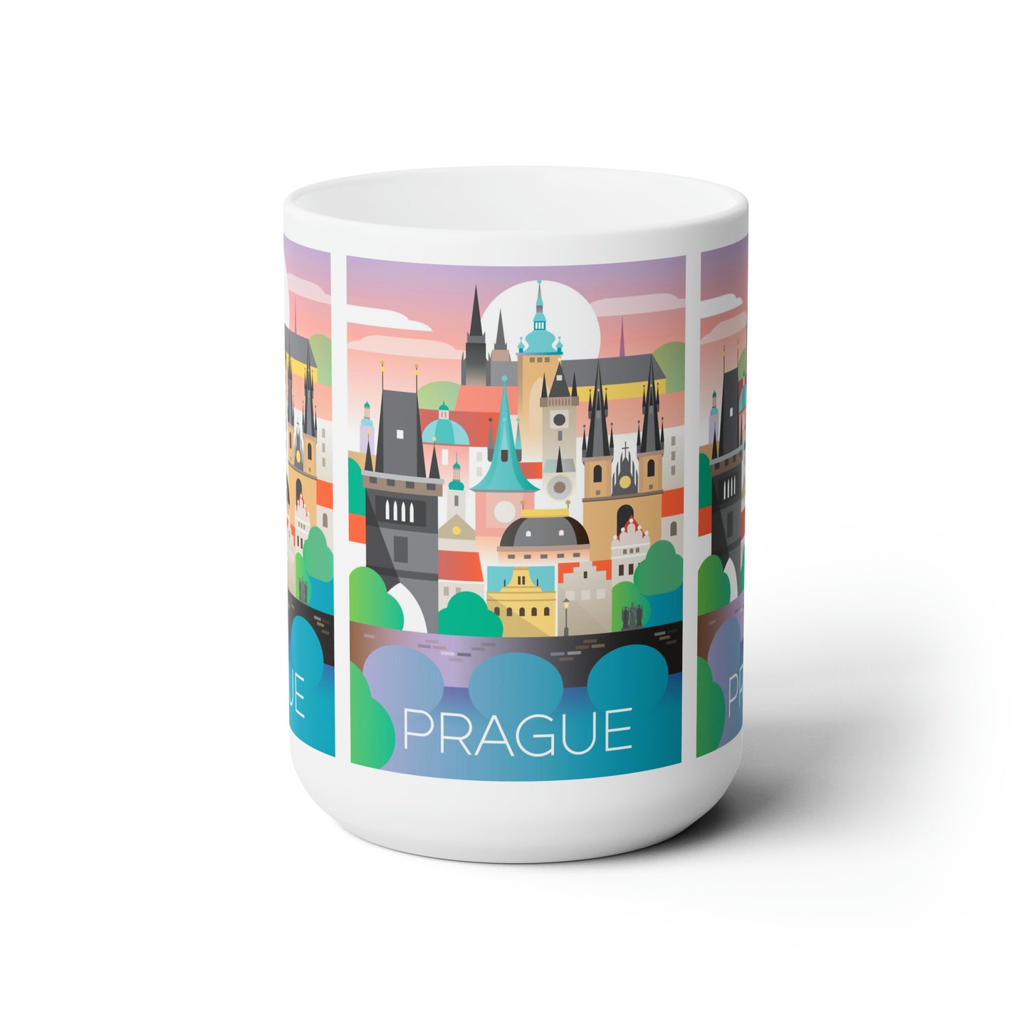 Tasse en céramique Prague 11oz ou 15oz 