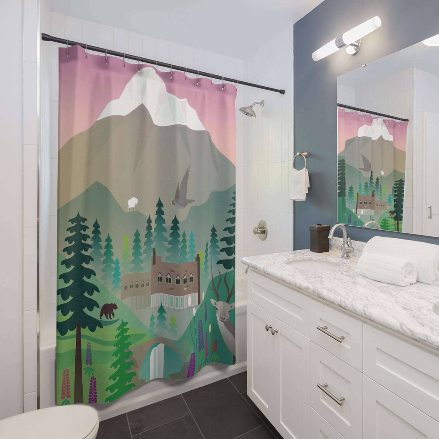 Mount Rainier Shower Curtain