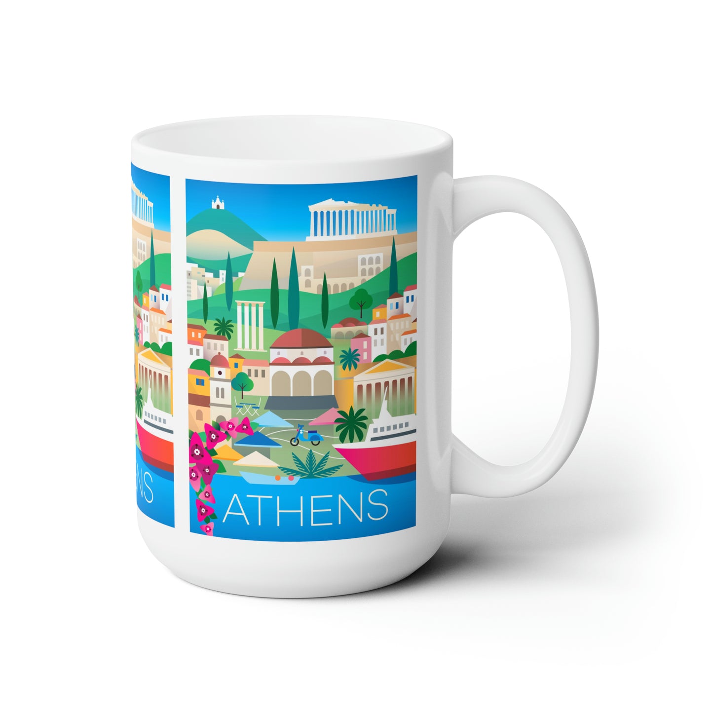 Athener Keramikbecher 11oz oder 15oz 