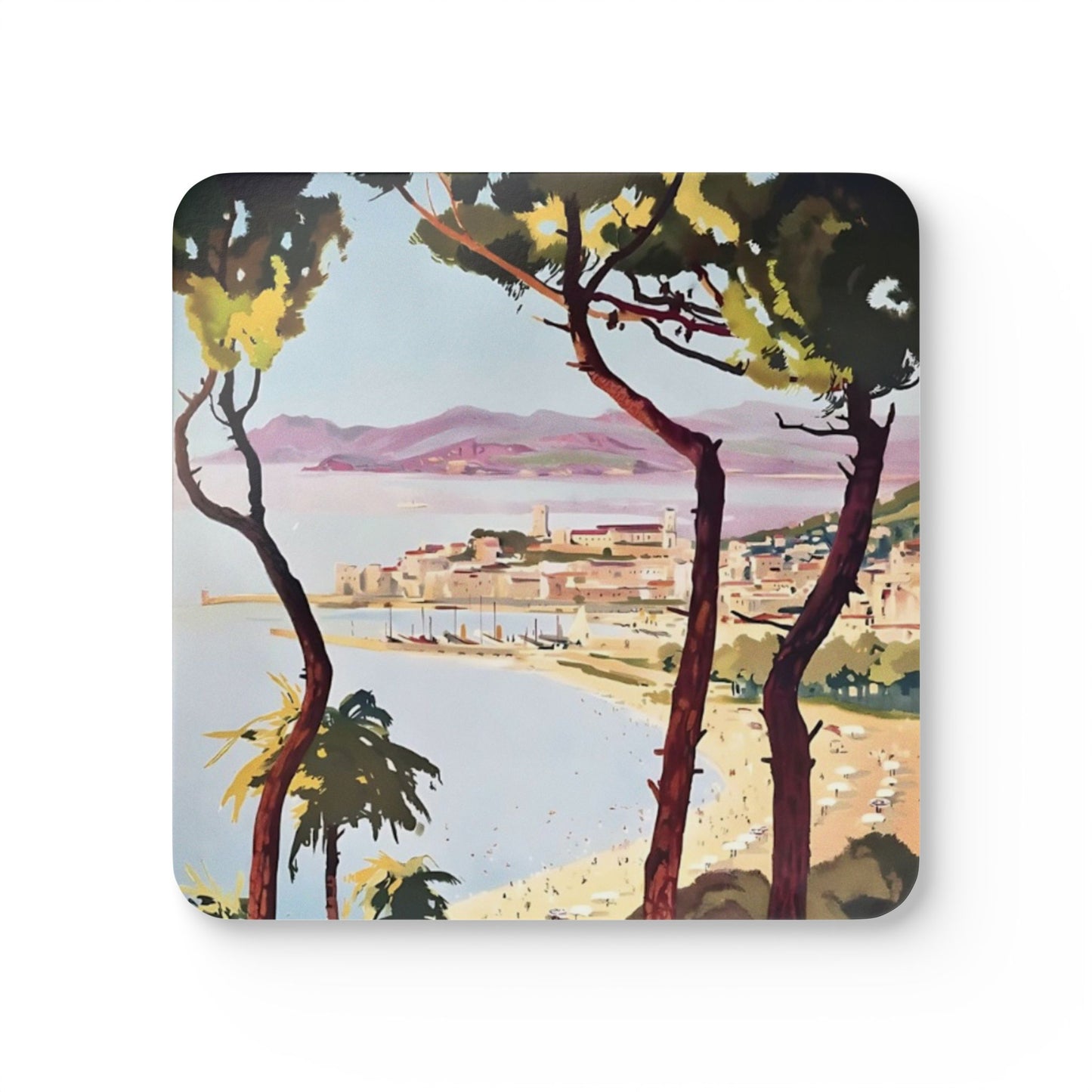 Cannes Corkwood Coaster Set