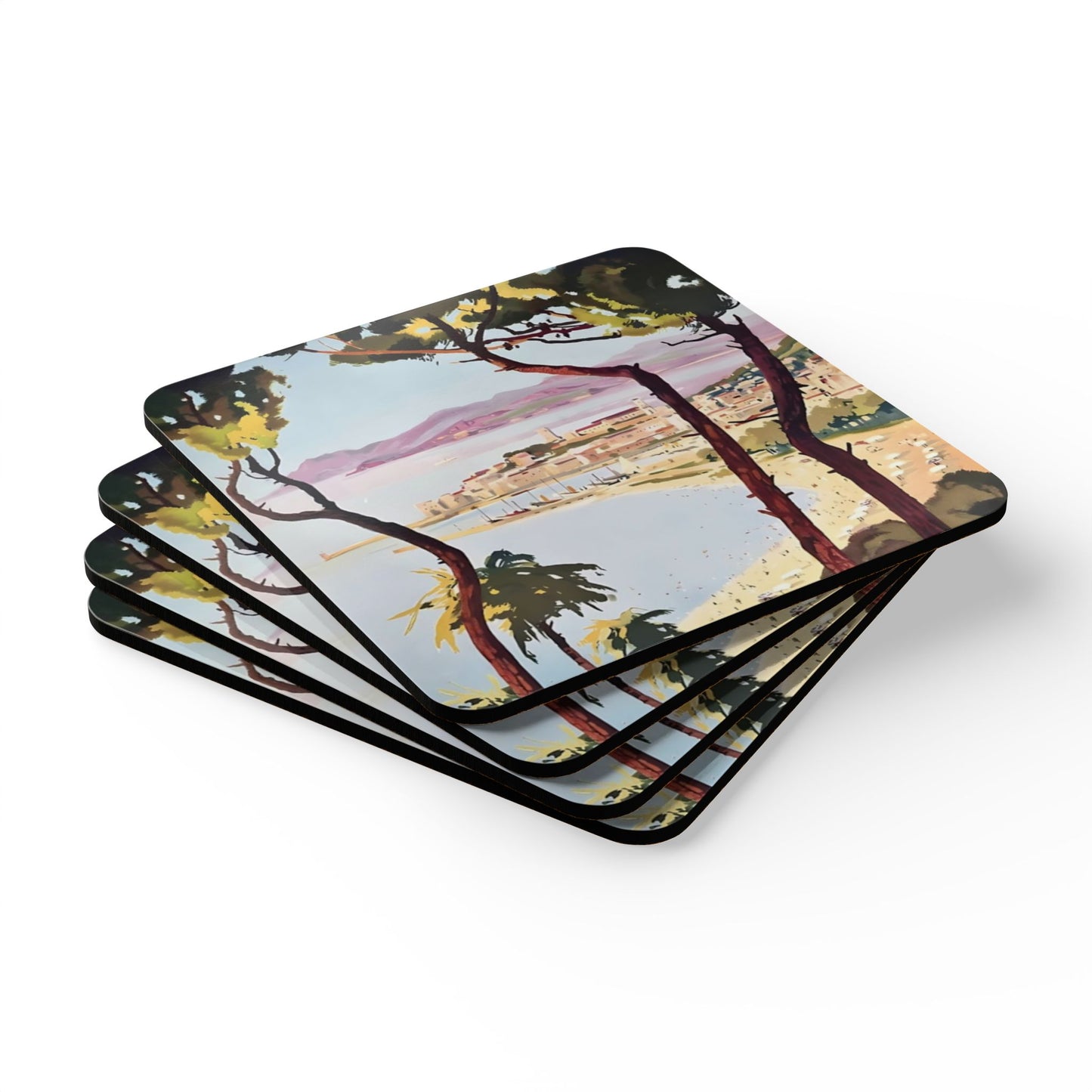 Cannes Corkwood Coaster Set