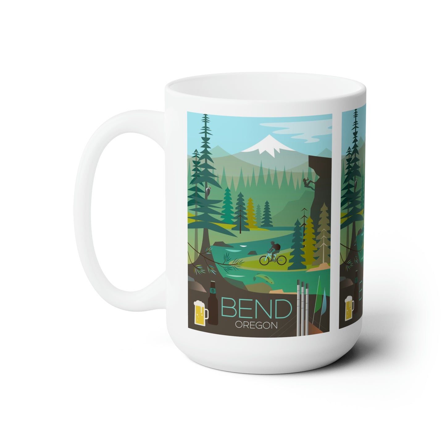 Bend, Oregon Tasse en céramique 11oz ou 15oz