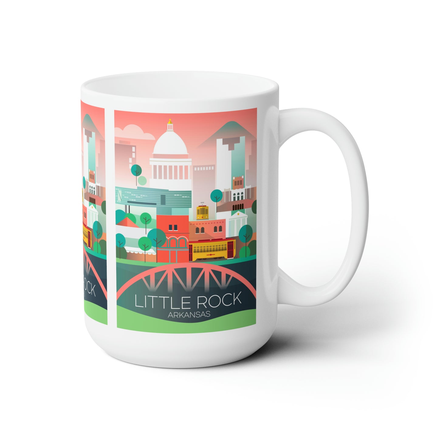 Little Rock, Arkansas Tasse en céramique 11oz ou 15oz