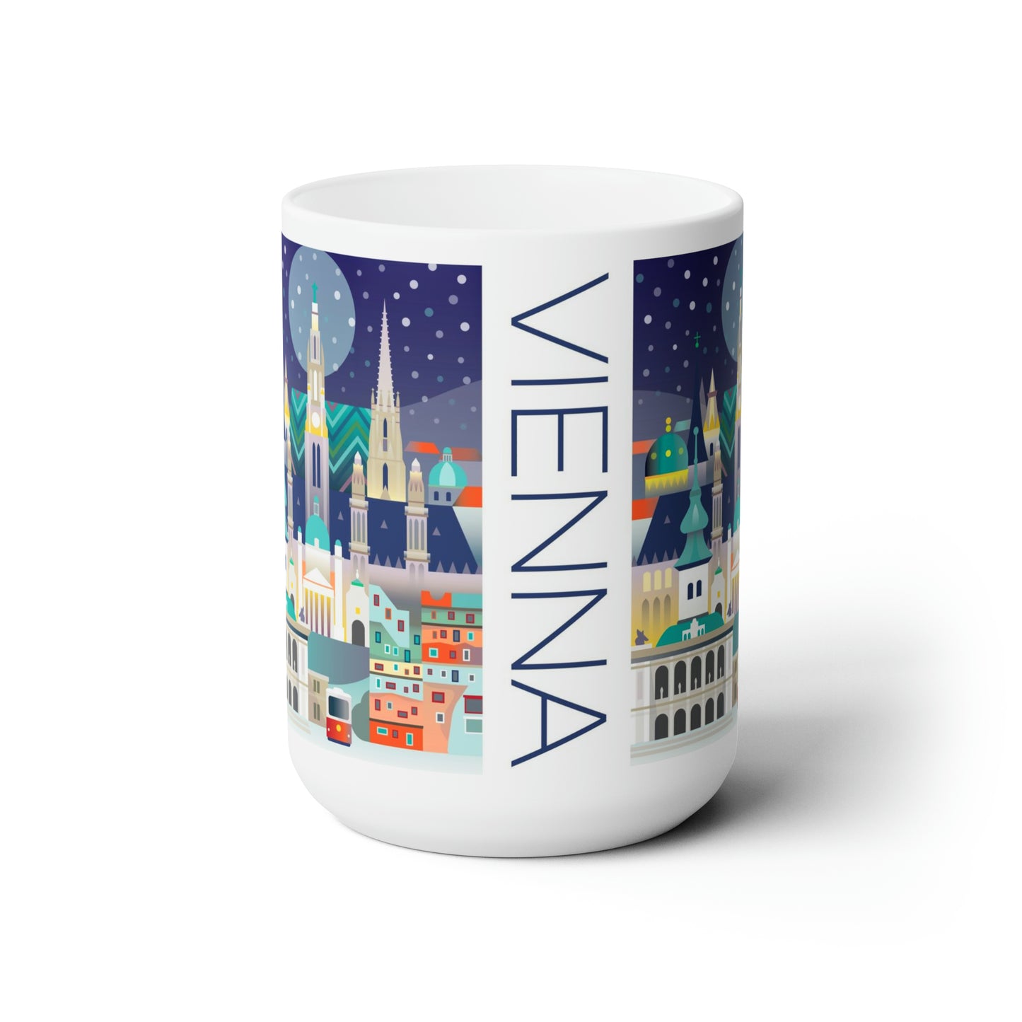 Tasse en céramique de Vienne 11oz ou 15oz 