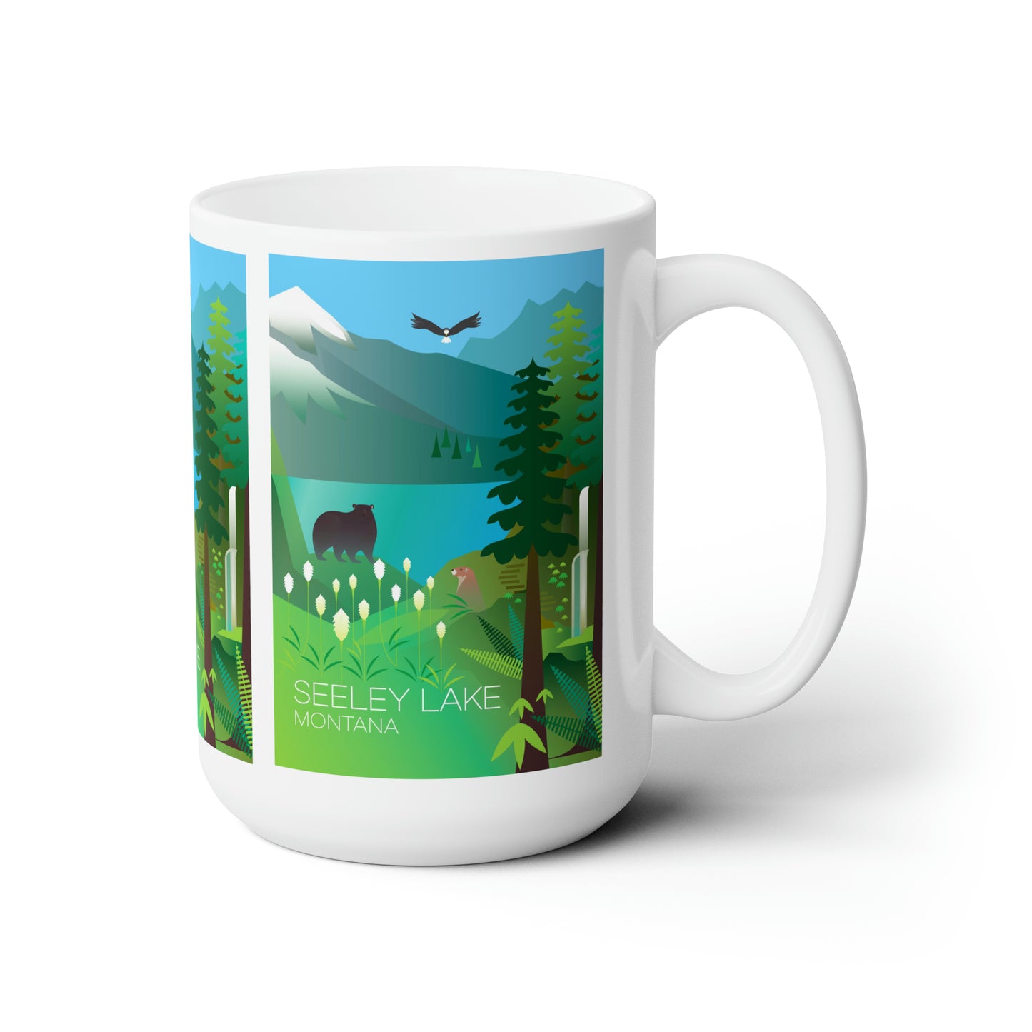 Tasse en céramique Seeley Lake 11oz ou 15oz 