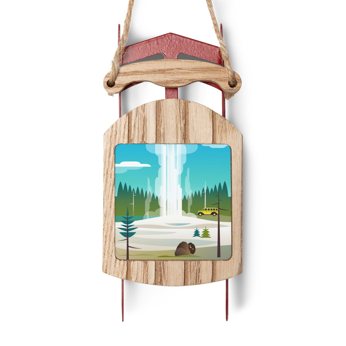 Yellowstone National Park Sled Ornament