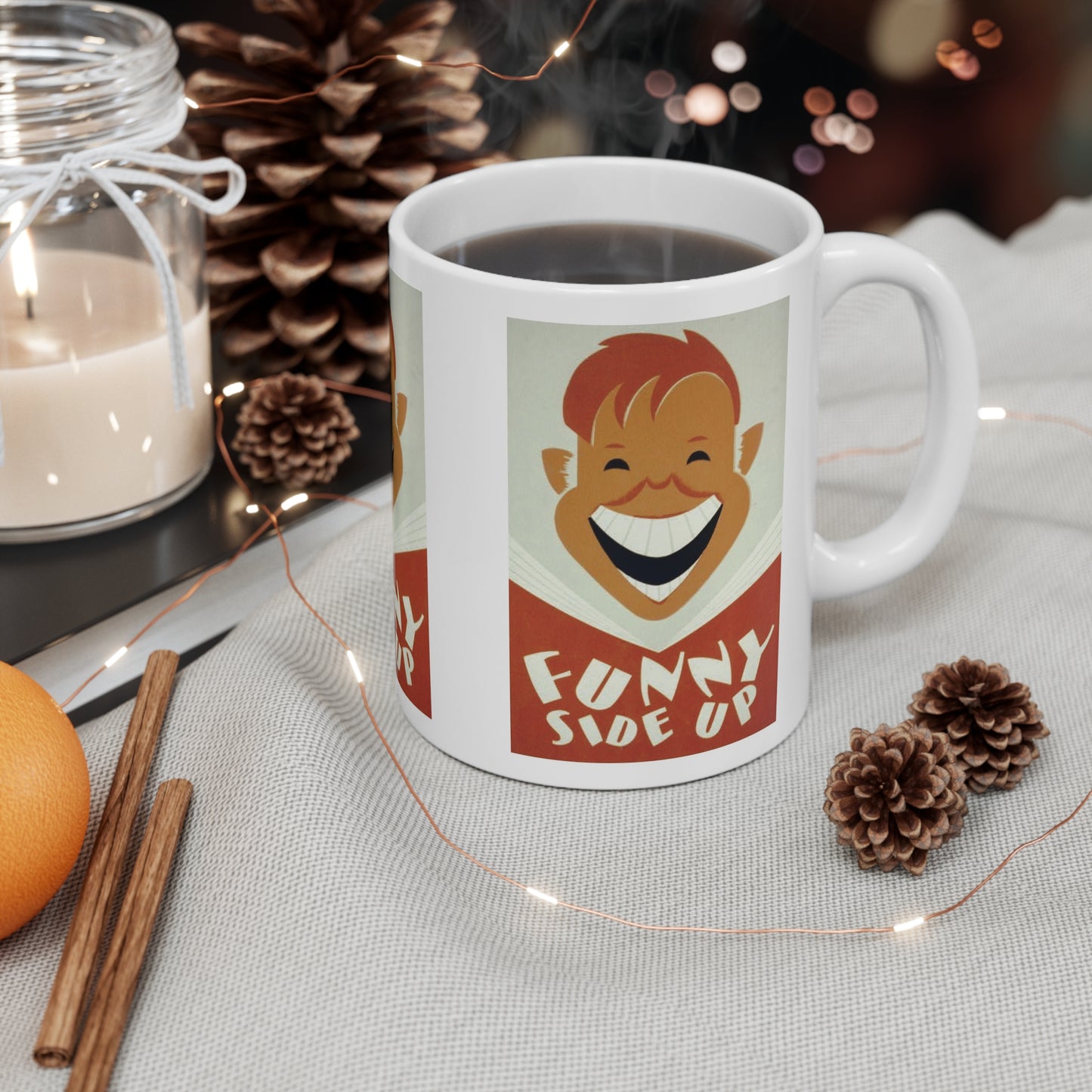 ROADSIDE MUGS – Funny Side Up WPA Keramiktasse, 325 ml