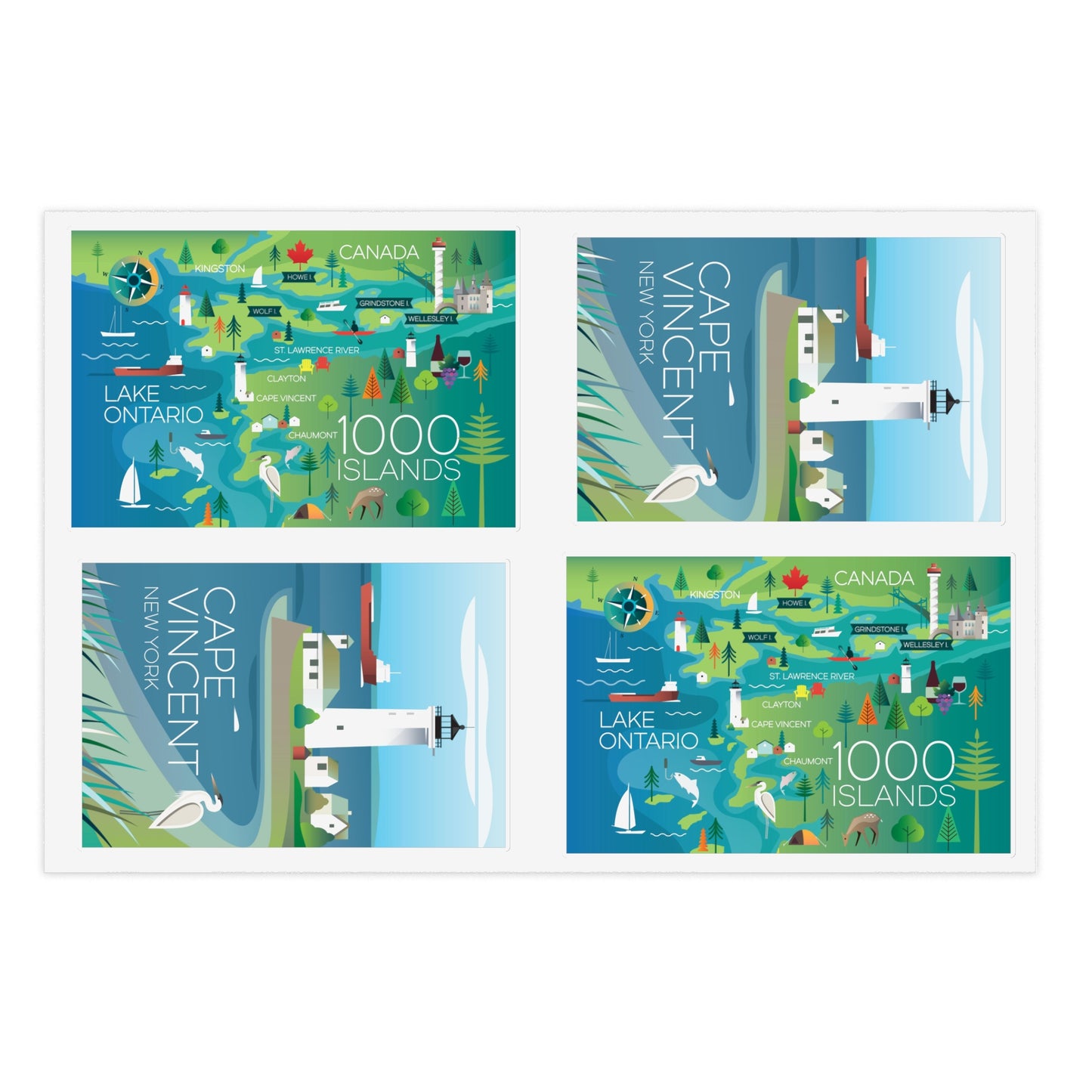 Cape Vincent 1000 Islands Sticker Sheet