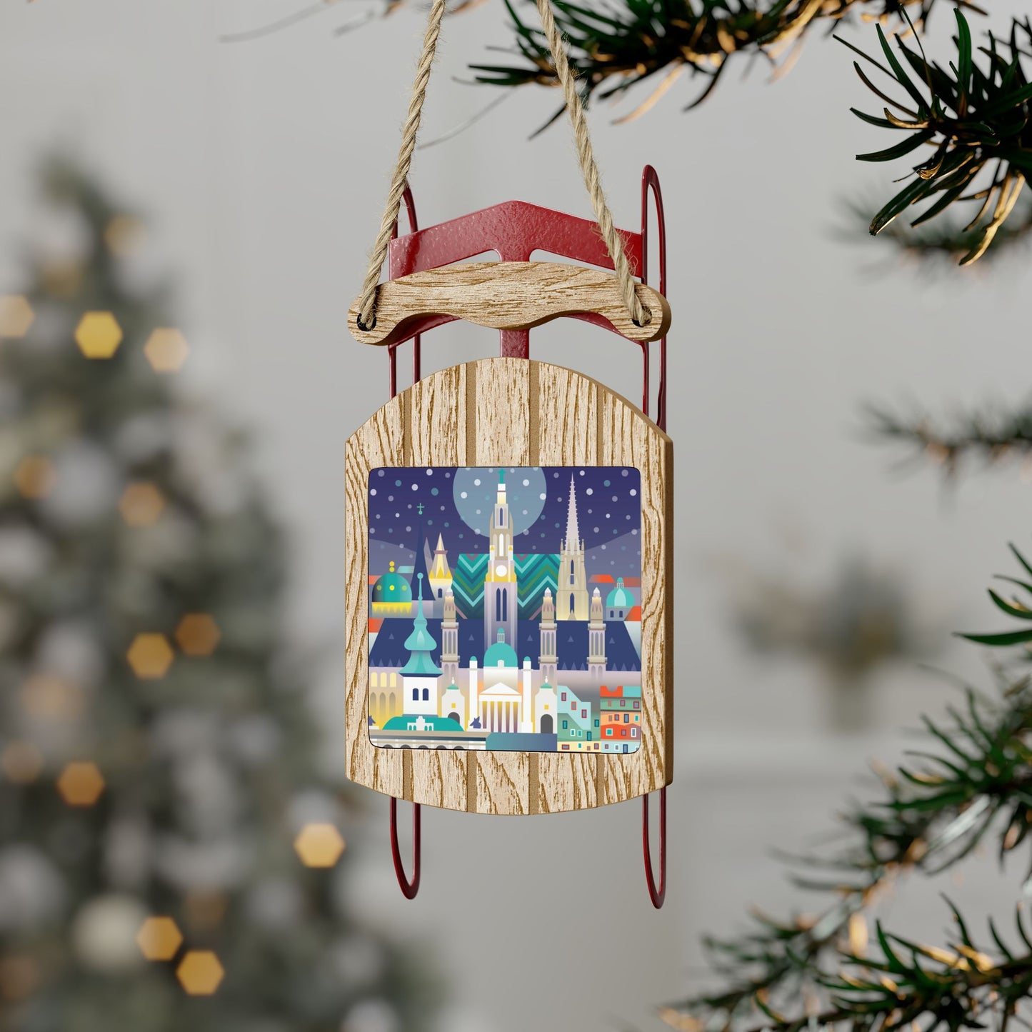 Vienna Sled Ornament