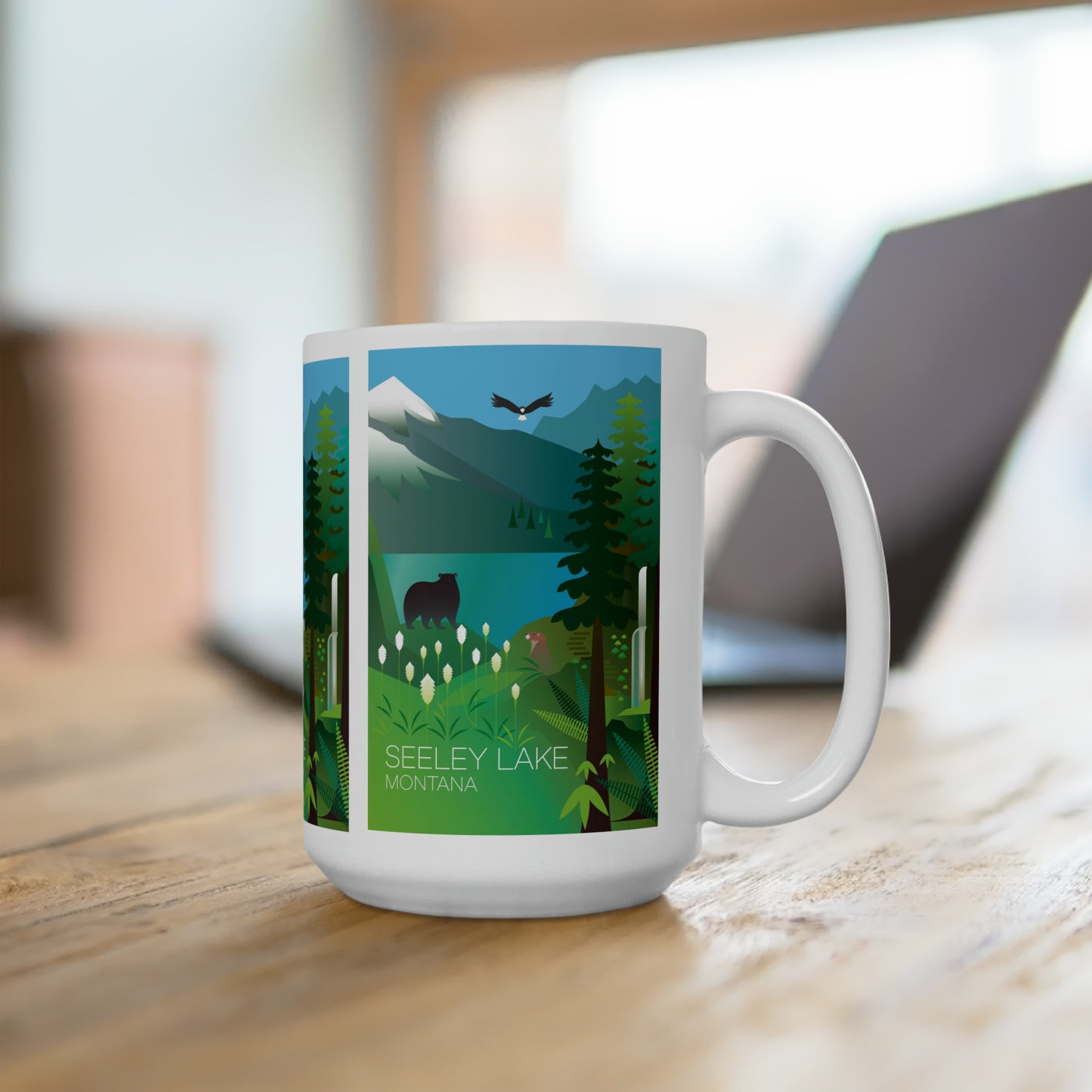 Seeley Lake Ceramic Mug 11oz or 15oz