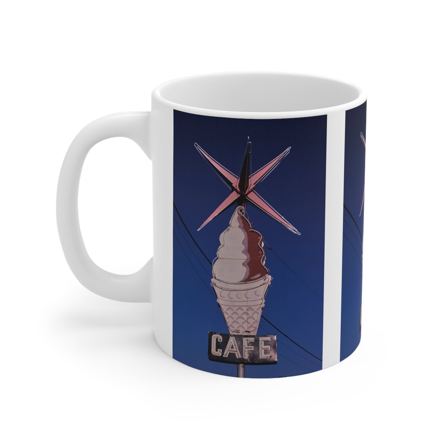 ROADSIDE MUGS - Ice Cream Cafe Ceramic Mug 11oz