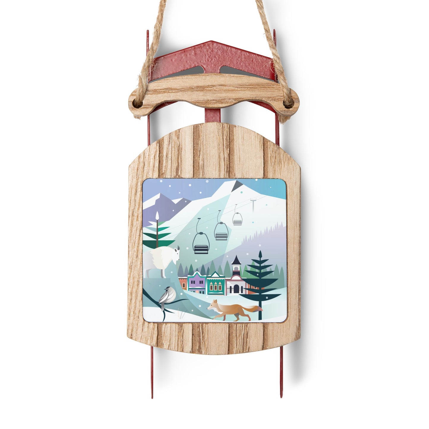 Crested Butte Sled Ornament